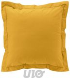 douceur d'intérieur Percale Kussensloop Curry Katoen Effen 63x63 cm