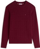 Tommy Hilfiger Heren Gebreide Trui Katoen XXL Bourgogne