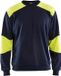 Blåkläder Vlamvertragend sweatshirt 3458-1762 - Marine/High Vis Geel - L