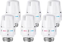 Merkloos SnelShoppen - 6x Thermostatische Radiator Ventielkop M30 x 1.5, Wit