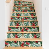 Ambiance Sticker Zelfklevende stickers voor traptreden en stootborden - TROPICALE SANTA BRIGIDA - 2 stroken van 13,5 x 94,5 cm