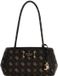 GUESS Carrie Logo Girlfriend Shoulder Satchel Bag Espresso Logo donkerbruin