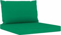 vidaXL Palletkussens - Set van 2 - Groen