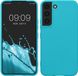 kwmobile telefoonhoesje geschikt voor Samsung Galaxy S22 - Back cover - TPU - Ijsblauw