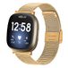 By Qubix Qubix - Milanese bandje met klemsluiting - Goud - compatibel met Fitbit Versa 3/4 & Sense 1/2