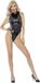 Noir Boudoir Stories Wetlook Body Met Slangenprint En Rits - Zwart