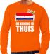 Bellatio Decorations Shoppartners Bv Koningsdag sweater / trui de Koning is thuis oranje voor heren - Woningsdag - thuisblijvers / Kingsday thuis vieren XXL