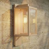 Lucande - Wandlamp buiten - 1licht - Aluminium, glas - H: 38 cm - E27 - beige