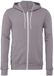 Bella+Canvas Unisex Poly-Cotton Fleece Full-Zip Hoodie CV3739 - Storm - XL