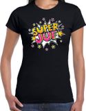 Bellatio Decorations Superjuf cadeau t-shirt zwart voor dames - S