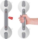 San Marque PromoHome® 2 Stuks 12 inch Handgrepen voor Senioren, Douchegreep Zonder Boren, Handgrepen voor Badkamer, Handgreep met Zuignap