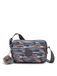 KIPLING Schoudertas 'Abanu' azuur / antraciet / koraal / zwart