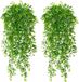 Unyqoos® Set van vier levensechte hangplanten voor binnen en buiten decoratie