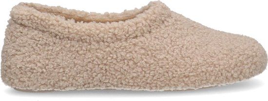 Manfield Dames Beige Teddy Pantoffels Maat 38
