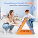 Triangle d'escalade en plastique - Jeu d'escalade d'intérieur - Pliable - Montessori - Entraînement sensoriel - Orange