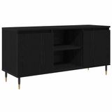 vidaXL TV-kast 104 x 35 x 50 cm zwart eiken bewerkt hout