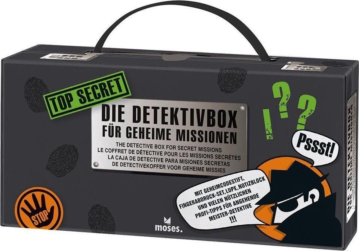 Moses Detectivekoffer Top Secret 22 Cm - Zwart