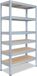 Shelfplaza PRO étagère métallique - 200x100x30 cm - zingué - 6 tablettes