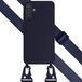 Selencia Étui Samsung Galaxy A55 - Bleu foncé - Coque arrière en silicone avec cordon