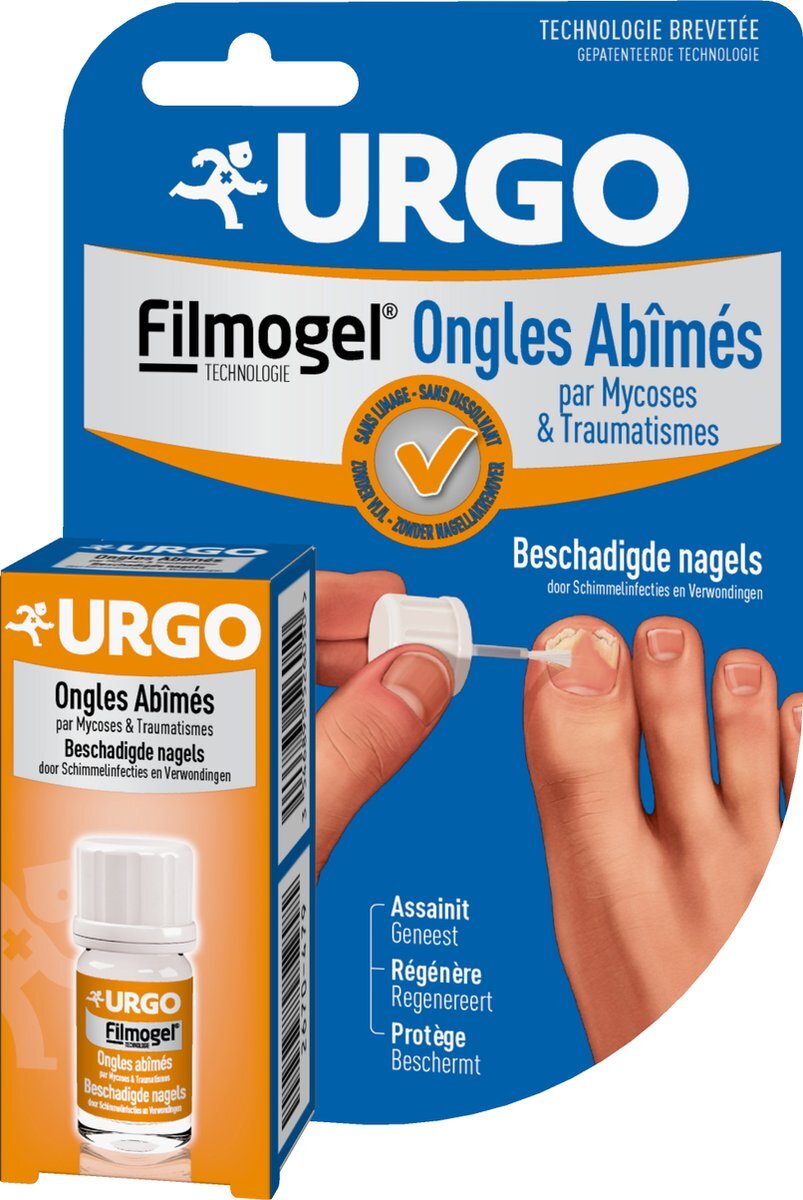 Urgo - Filmogel Beschadigde & Schimmelnagels - Beschermen en Regenereren - Diepe werking om te versterken - 3,3ml