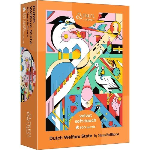 Trefl Prime - Puzzel UFT Velvet Soft Touch: Nederlandse sociale staat - 500 elementen, fluwelen bekleding, poster in set, dik karton, BIO, voor volwassenen en kinderen vanaf 10 jaar