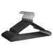 PORTENTUM Metalen Kleerhangers met Antislip Rubberen Coating, 20 Stuks, Zwart