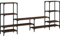 vidaXL Tv-meubel 206,5x28,5x95 cm bewerkt hout bruin eikenkleurig