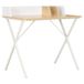 vidaXL Bureau 80x50x84 cm Wit en Natuurlijk