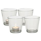 Bougeoir 20x pièces 7,5 cm verre transparent bougeoir porte-bougie chauffe-plat