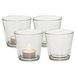 Bougeoir 20x pièces 7,5 cm verre transparent bougeoir porte-bougie chauffe-plat