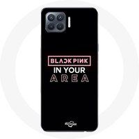 Maniacase Etui voor Oppo A93 Blackpink in Your Area Roze Logo Zwarte Achtergrond