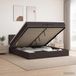 Maison Exclusive - Lit Ottoman avec matelas, marron foncé, 200 x 200 cm