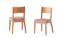 Martina Home Tunez Stoelhoes, Stof, Zalm, 24 x 30 x 6 cm, 2 Stuks