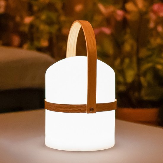 Gadgy Lantaarn voor Binnen en Buiten Oplaadbaar met USB Kabel - Ø14.5 cm - Tafellamp - Tuinverlichting - Tentlamp - Dimbaar - Brandt tot 160 uur