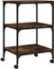 vidaXL Printerkastje - 3-laags - 50x41x75 cm - bewerkt hout - gerookt eiken