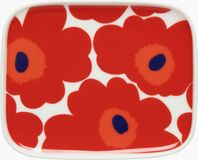 Marimekko Soucoupe Unikko 15x12 cm rouge-blanc