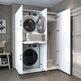 Roomart DORA-I Meuble pour machine à laver 130x186 cm - Blanc