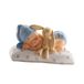 Dekora - Taartfiguur Doop – Baby met Pluche | Hars Doopdecoratie voor Taart & Herinnering – Blauw Ontwerp voor Jongen – 10,5x6x7 cm