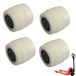 Merkloos Set van 4 Nylon Heftruckwielen 80 x 70 mm met Kogellagers