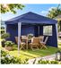 HEDURA Tonnelle pliante 3 x 2,6 x 3 m Bleu foncé (Produit de seconde main)