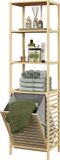 Homcom badkamerrek - bamboe - natuurhout - 4 legplanken