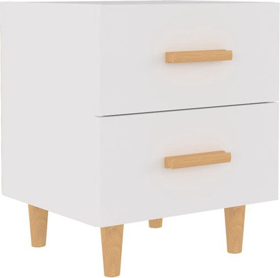 vidaXL Nachtkastje 40x35x47,5 cm Wit