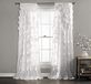 Lush Decor Riley raam enkel gordijn, 54" B x 84" L (137 cm x 213 cm), wit