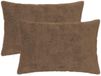 vidaXL Kussensloop 2 st HEERLEN Lichtbruin 40 x 60 cm Nep Konijnenbont