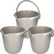 Hega Hogar Schoonmaak/huishoud emmer - Set van 5 stuks - Zilvergrijs - 10 liter