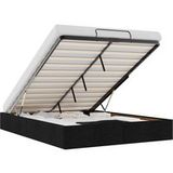 Maison Exclusive - Cadre de lit ottoman sans matelas noir 140x190 cm tissu