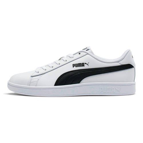 PUMA Smash v2 leren sneakers wit/zwart - 4059505055752