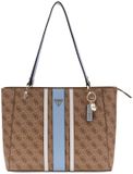 GUESS Noelle II Tote Latte Logo / Light Blue Sac porté épaule