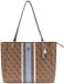GUESS Noelle II Tote Latte Logo / Light Blue Sac porté épaule