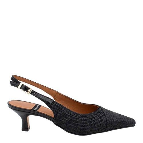 Angel Alarcon Cordela rieten pumps met gevlochten zwart